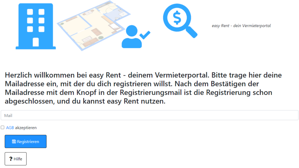 easy Rent - dein Vermieterportal Registrierung